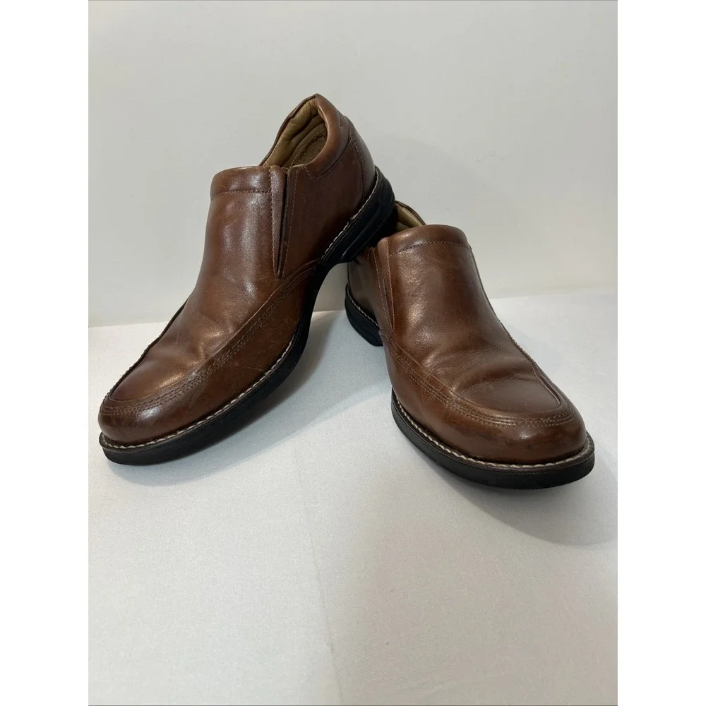 Belvedere Mens Brown Torino Slip On Loafers 11 D Leather Casual Dress Studio